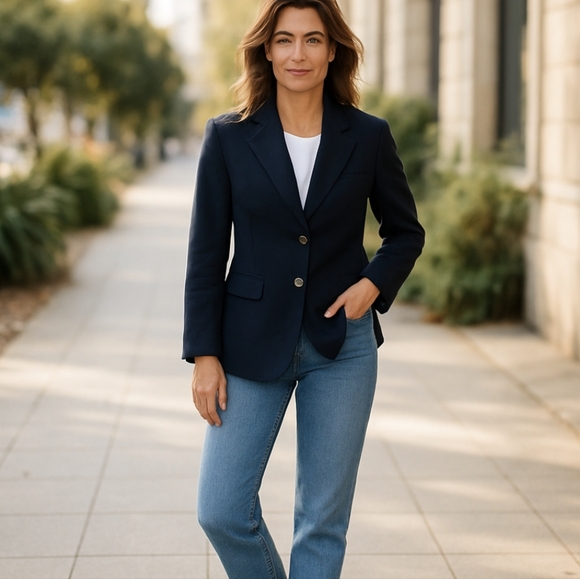 Vtg Pendleton Black Wool Blazer Classic Old Money NWT Sz S 10P - Picture 11 of 14